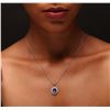 Image 1 : 14KT White and Yellow Gold 2.27ct Tanzanite and Diamond Pendant