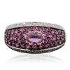 Image 1 : 14KT White Gold 1.56ctw Pink Sapphire and Diamond Ring