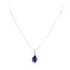 Image 3 : 18KT White Gold 6.53ct Tanzanite and Diamond Pendant With Chain