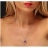 Image 2 : 14KT Two-Tone Gold 1.53ct Ruby and Diamond Pendant With Chain