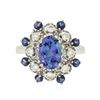 Image 1 : 14KT White Gold 3.09ctw Tanzanite and Diamond Ring
