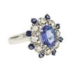 Image 2 : 14KT White Gold 3.09ctw Tanzanite and Diamond Ring