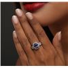 Image 6 : 14KT White Gold 2.08ct Tanzanite and Diamond Ring