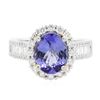 Image 1 : 14KT Two-Tone Gold 1.97ct Tanzanite and Diamond Ring