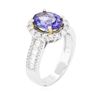 Image 6 : 14KT Two-Tone Gold 1.97ct Tanzanite and Diamond Ring