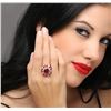 Image 1 : 14KT Yellow Gold 10.52ctw Ruby and Diamond Ring