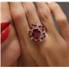 Image 5 : 14KT Yellow Gold 10.52ctw Ruby and Diamond Ring