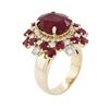 Image 6 : 14KT Yellow Gold 10.52ctw Ruby and Diamond Ring