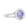 Image 4 : 14KT White Gold 1.63ct Tanzanite and Diamond Ring