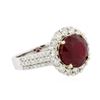 Image 4 : 14KT White Gold 4.95ct Ruby and Diamond Ring