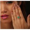 Image 4 : 14KT Yellow Gold 2.97ct Emerald and Diamond Ring