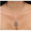 Image 1 : 14KT White Gold 2.48ctw Diamond Pendant With Chain