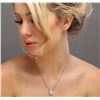 Image 2 : 14KT White Gold Pearl and Diamond Pendant With Chain