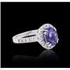 Image 4 : 14KT White Gold 2.95ct Tanzanite and Diamond Ring