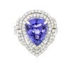 Image 3 : 14KT White Gold 5.42ct Tanzanite and Diamond Ring