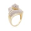 Image 7 : 10KT Two-Tone Gold 1.00ctw Diamond Ring