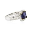 Image 4 : 14KT White Gold 3.00ct Tanzanite and Diamond Ring