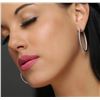 Image 1 : 14KT White Gold 2.34ctw Diamond Hoop Earrings