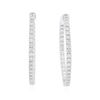 Image 3 : 14KT White Gold 2.34ctw Diamond Hoop Earrings