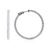 Image 4 : 14KT White Gold 2.34ctw Diamond Hoop Earrings