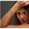 Image 4 : 14KT Two-Tone Gold 9.00ctw Tanzanite and Diamond Bracelet