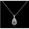 Image 3 : 14KT White Gold 1.50ctw Diamond Pendant With Chain