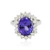 Image 1 : 14KT White Gold 3.88ct Tanzanite and Diamond Ring