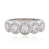 Image 1 : 14KT White Gold 0.42ctw Diamond Ring