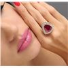 Image 6 : 14KT Rose Gold 9.34ct Ruby and Diamond Ring