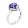 Image 7 : 14KT White Gold 4.08ct Tanzanite and Diamond Ring