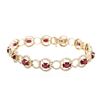 Image 1 : 14KT Yellow Gold 6.24ctw Ruby and Diamond Bracelet