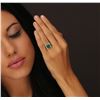 Image 1 : 18KT White Gold 4.09ct Emerald and Diamond Ring