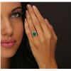 Image 5 : 18KT White Gold 4.09ct Emerald and Diamond Ring