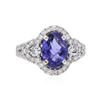 Image 3 : 18KT White Gold 2.60ct Tanzanite and Diamond Ring