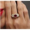Image 1 : 14KT Yellow Gold 1.78ct Ruby and Diamond Ring