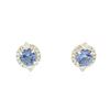 Image 1 : 14KT White Gold 2.34ctw Tanzanite and Diamond Earrings