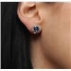 Image 6 : 14KT White Gold 2.34ctw Tanzanite and Diamond Earrings