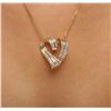 Image 2 : 14KT Yellow Gold 0.92ctw Diamond Pendant With Chain