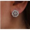 Image 1 : 14KT White Gold 1.34ctw Diamond Earrings