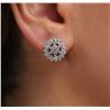 Image 2 : 14KT White Gold 1.34ctw Diamond Earrings