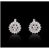 Image 3 : 14KT White Gold 1.34ctw Diamond Earrings