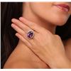 Image 5 : 14KT Rose Gold 3.04ct Amethyst and Diamond Ring