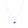 Image 3 : 14KT Two-Tone Gold 4.32ct Tanzanite and Diamond Pendant With Chain
