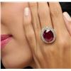 Image 6 : 14KT Yellow Gold 14.44ct Ruby and Diamond Ring