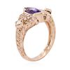 Image 7 : 14KT Rose Gold 1.18ct Tanzanite and Diamond Ring