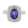 Image 3 : 14KT White Gold 2.10ct Tanzanite and Diamond Ring