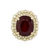 Image 3 : 14KT Yellow Gold 16.36ct Ruby and Diamond Ring