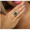 Image 5 : 14KT White Gold 6.12ct Emerald and Diamond Ring