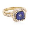 Image 2 : 14KT Yellow Gold 3.51ct Tanzanite and Diamond Ring