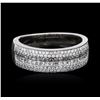 Image 3 : 14KT White Gold 0.91ctw Diamond Ring